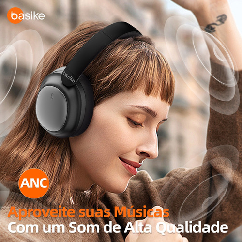 Headset Bluetooth Com Função Caixa De Som E Microfone Anc