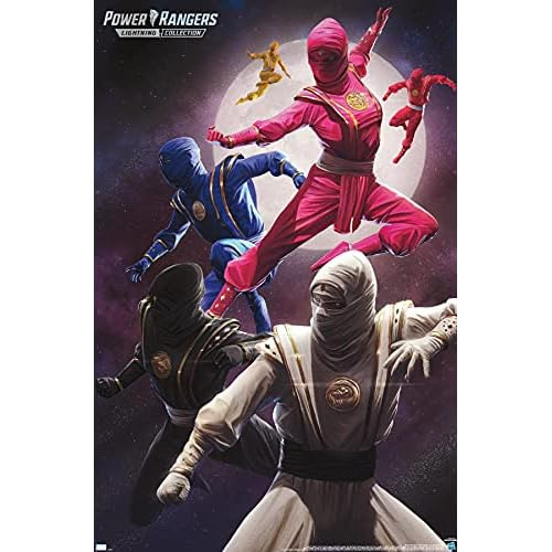 Póster De Pared Rangers Ninja, 22.375  X 34 , Versión...