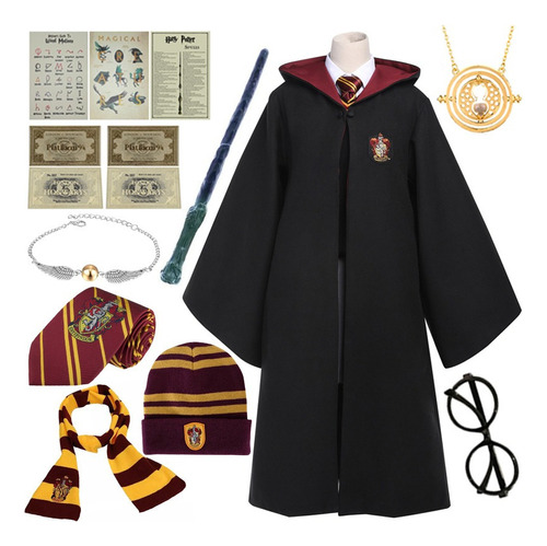 Harry Potter Clothes Cape Magic Wand Tie - Juego De 15 Gafas