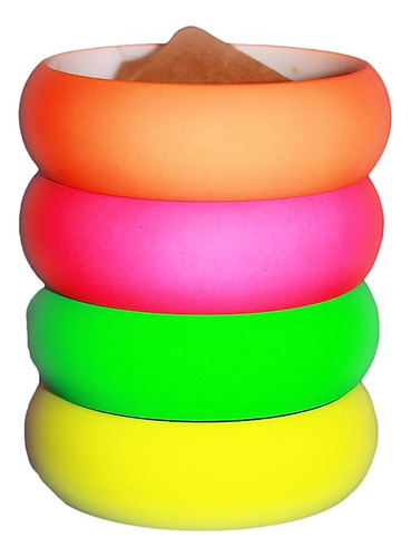 Neon Paquete 4 Pulseras Disfraz Los Años 80 Pulseras Suaves