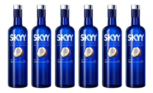 Vodka Skyy Sky Coconut X750cc Caja X6