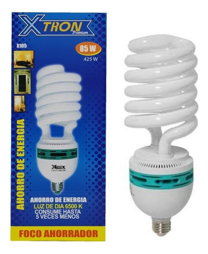 Foco Ahorrador 85 W Espiral - Grande Luz De Dia Luz Blanco Neutro