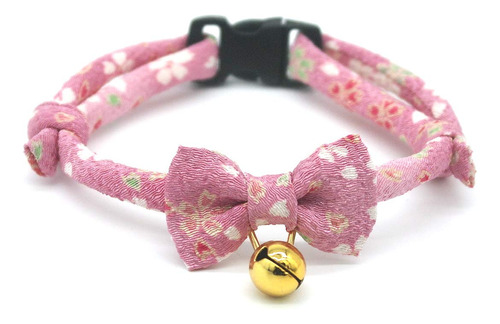 Petsokoo Collar De Gato Pajarita Con Campana. Patrón De Fl.