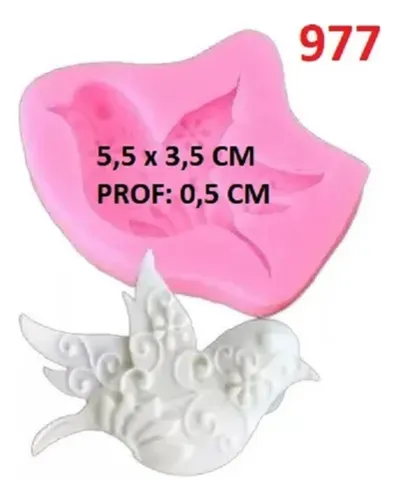 Molde De Silicona - Paloma (*977) Rosado