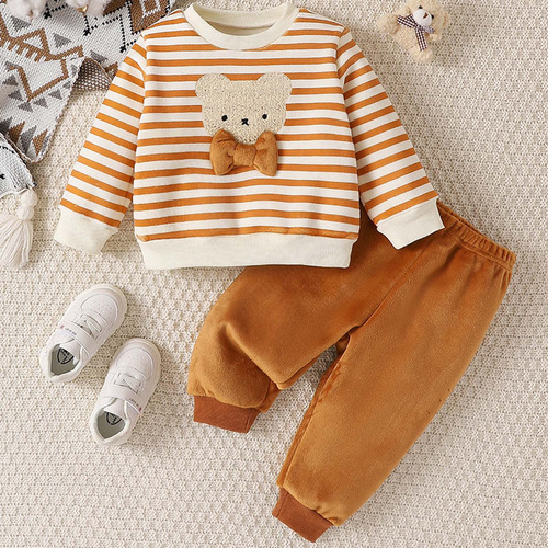 Ropa De Abrigo Moderna Para Niños, Traje Cálido De Felpa Con