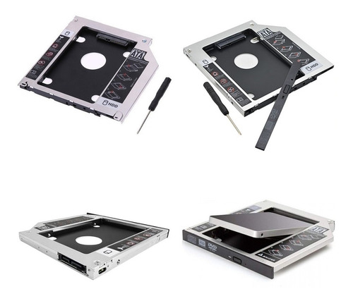 Imagen 4 de 6 de Caddy Disk Sata 2,5 Segundo Disco Notebook 9,5mm Noga Pcreg