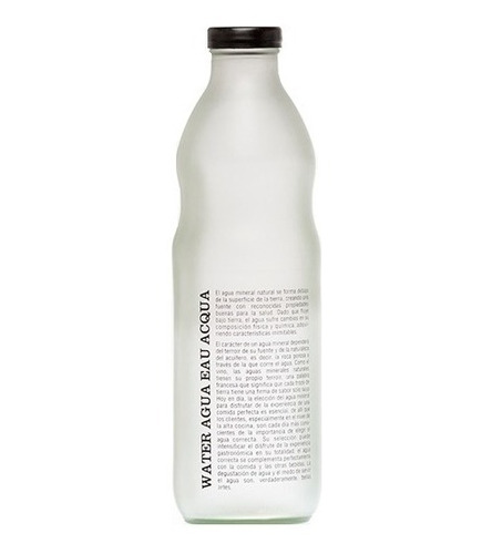 12 Botellas Vidrio 1l  Agua Leche Jugo Azul Tapa Keep Calm 