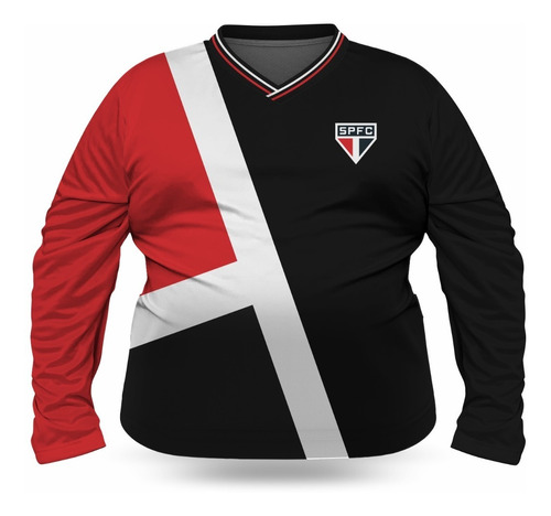 Camisa São Paulo Manga Longa Masculina Torcedor Plus Size