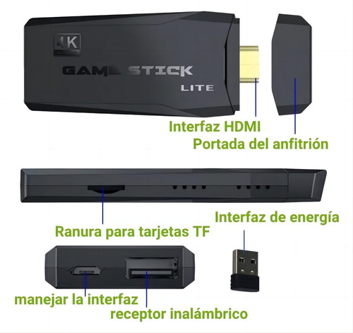 Controles Gamer Joystick Inalámbrico Videojuego 4k 2pcs
