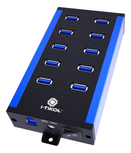 Concentrador Usb Alimentado Por 10 Puertos  Hub Usb 3 0  Hub