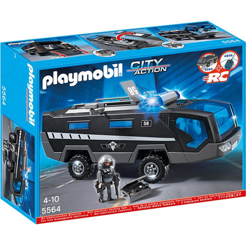 Playmobil Policía Auto Unidad Especial 5564 4 A 10 Años