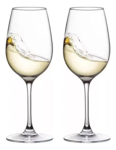 Juego Set X 2 Copas Vino Blanco Cristal Rona Chateau 410 Ml 