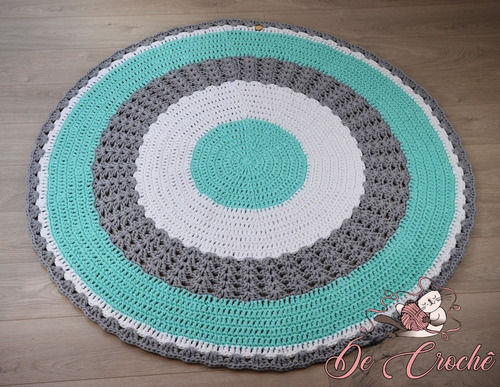 Imagem 3 de 3 de Tapete De Croche Quarto De Bebe Menino Menina Infantil