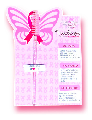 Mimo Cliente Outubro Rosa Escovinha Cilos Lash Design 30un