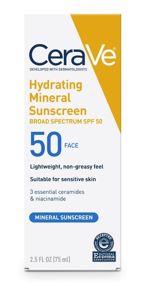 Cerave Hydrating Face Sunscreen Spf 50, Mineral Ligero | Meses sin ...