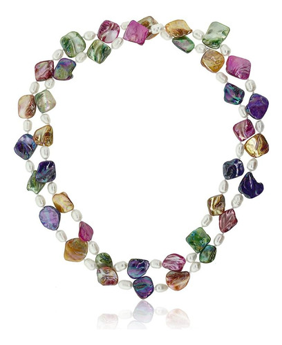 Gem Stone King Collar De Perlas Cultivadas De Agua Dulce Mul