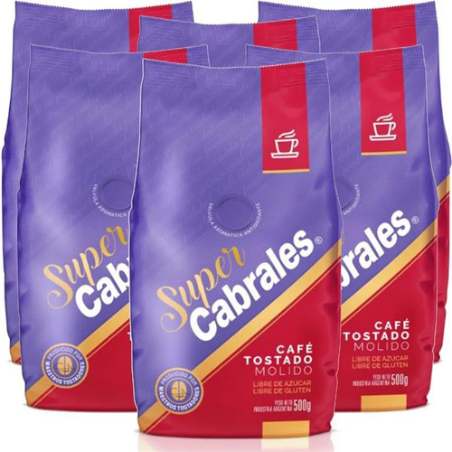 6x Cafe Molido Super Cabrales 500gr 3kg Tostado Envio