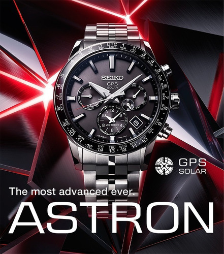 Reloj Seiko Astron Solar Dual-time 43mm 10atm - Ssh011j1