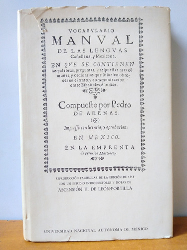 Vocabulario Manual De Las Lenguas Castellana Y Mexicana