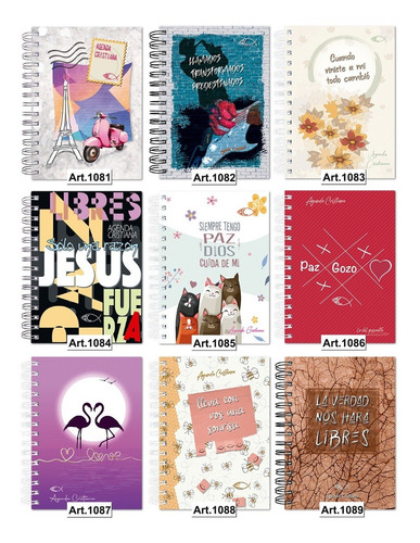 Imagen 1 de 10 de Pack 4 Unid. A Elección Agenda Cristiana 2022 Envío Gratis!