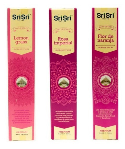 Sahumerios Sri Sri Ayurvedico Tattva Incienso Pack X 3u