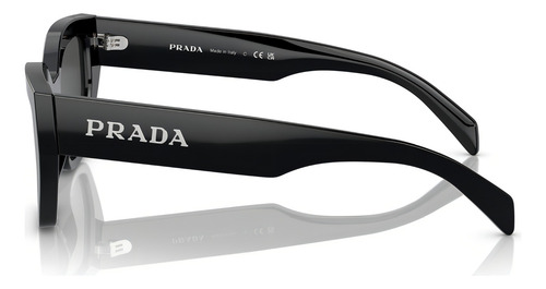 Óculos De Sol Prada Pra09s 1ab5s0-53 Cor Preto Lente Cinza
