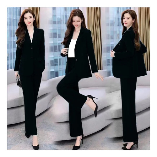 Blazer De Oficina Elegante Coreano De Verano Para Mujer