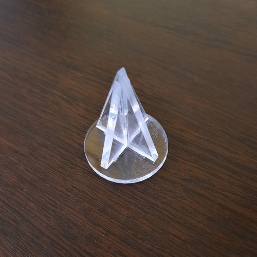 Imagen 7 de 10 de Exhibidor Para Anillos Cono Base Redonda Acrilico Pack X4