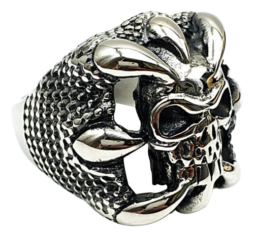 Anillo Punk Hand De Acero Inoxidable Para Hombre, Talla 8