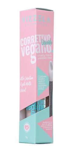 Corretivo Líquido Facial Vizzela Matte Alta Cobertura Vegano