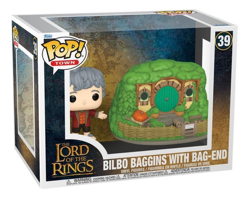 Boneco Funko Pop Town Senhor Dos Anéis Bilbo Com Bolsão
