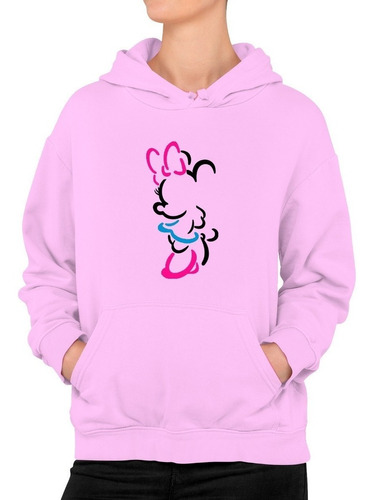 Poleron  Estampado Minnie Mouse Silueta Color Moda Mujer