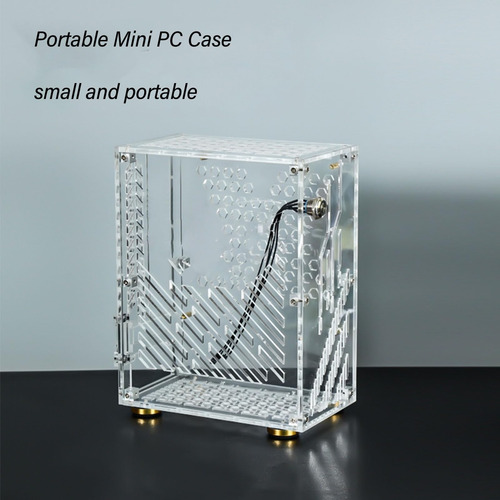 Case De Pc Itx, 4.3l Mini Caja De Computadora Itx Con Enfria