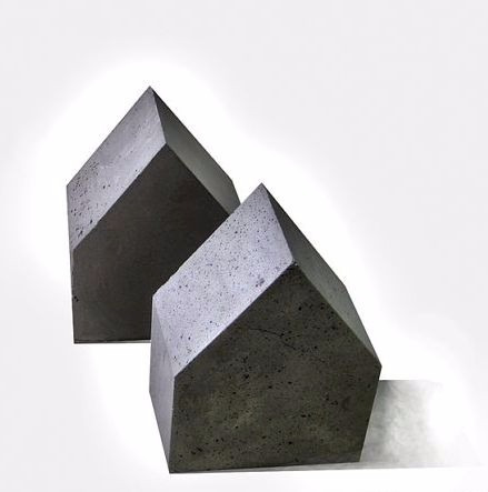 Imagen 5 de 6 de Casas Miniaturas Cemento Concreto Minimalista Sujetalibros