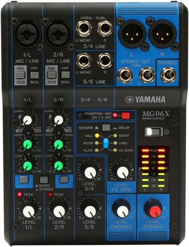 Mesa De Som 6 Canais E Efx Mg06x - Yamaha