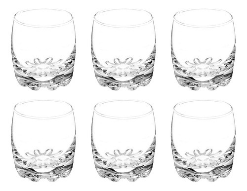 Set 6 Vasos Tequileros Shot Muela Vidrio De 70 Ml Caballito Color Transparente