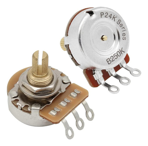 Potenciómetro Eje Dividido Corto B250k Fleor P/guitarra/bajo