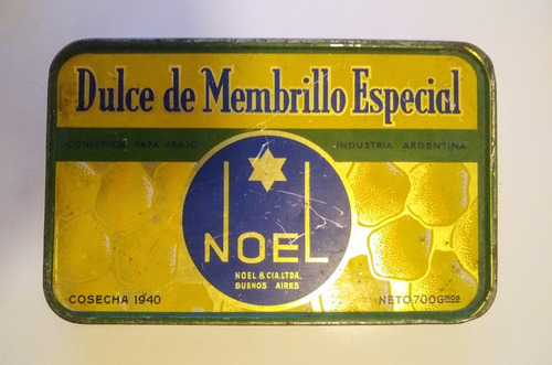 Antigua Lata Noel Dulce Membrillo 1940