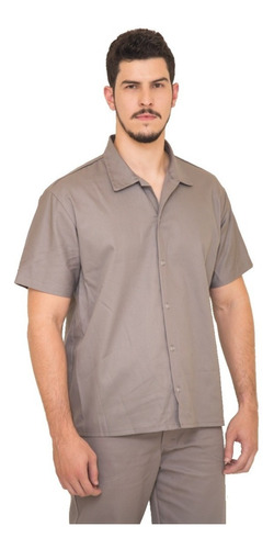 5 Conjuntos Camisa E Calça  Brim Cinza  Uniforme Operacional