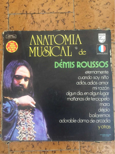 Demis Roussos Anatomía Musical 3 Discos Lp De Vinyl