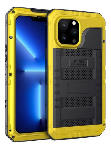 Funda De Teléfono De Metal+silicona Para iPhone 13 Pro Max