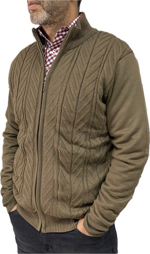 Campera Tramada Con Piel Interior Calidad Premium
