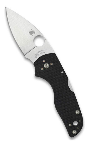 Spyderco Lil Lockback Nativo Carpeta 2,5 En Negro Liso G10 R