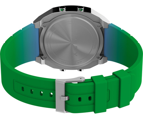 Reloj Moda Timex Modelo: Tw2v7450068 Correa Verde Bisel Gris Fondo Verde