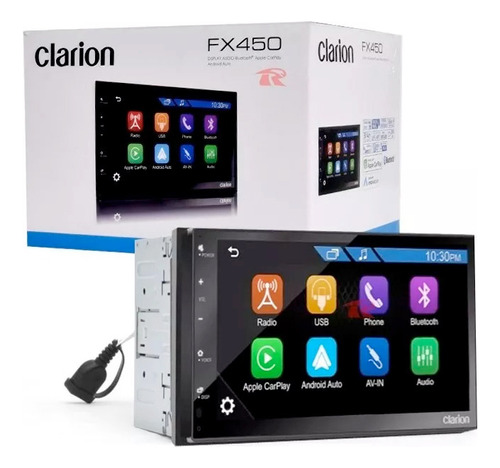 Pantalla Clarion Fx450 Bluetooth Androidauto Carplay Usb Aux