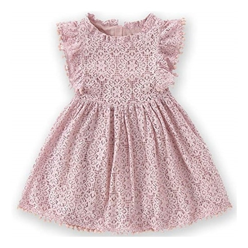 Ropa Para Bebe Vestido De Princesa Rosado Para Niña Talla 2t