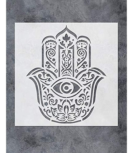 Gss Designs Hamsa Hand Mandala Wall Decor Stencil (12 X 12 P