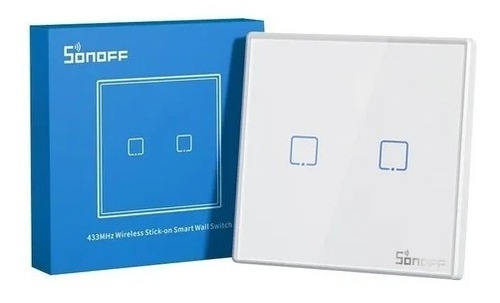 Cu Sonoff T2eu2c Rf Blanco Interruptor Wifi Touch Vidrio