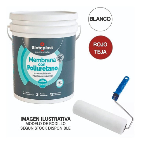 Membrana Liquida 20 K Sinteplast Poliuretano Rodillo