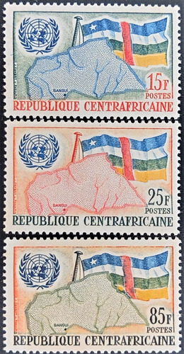 Rep. Centroafricana Banderas Serie Sc 14-16 1961 Mint L19019